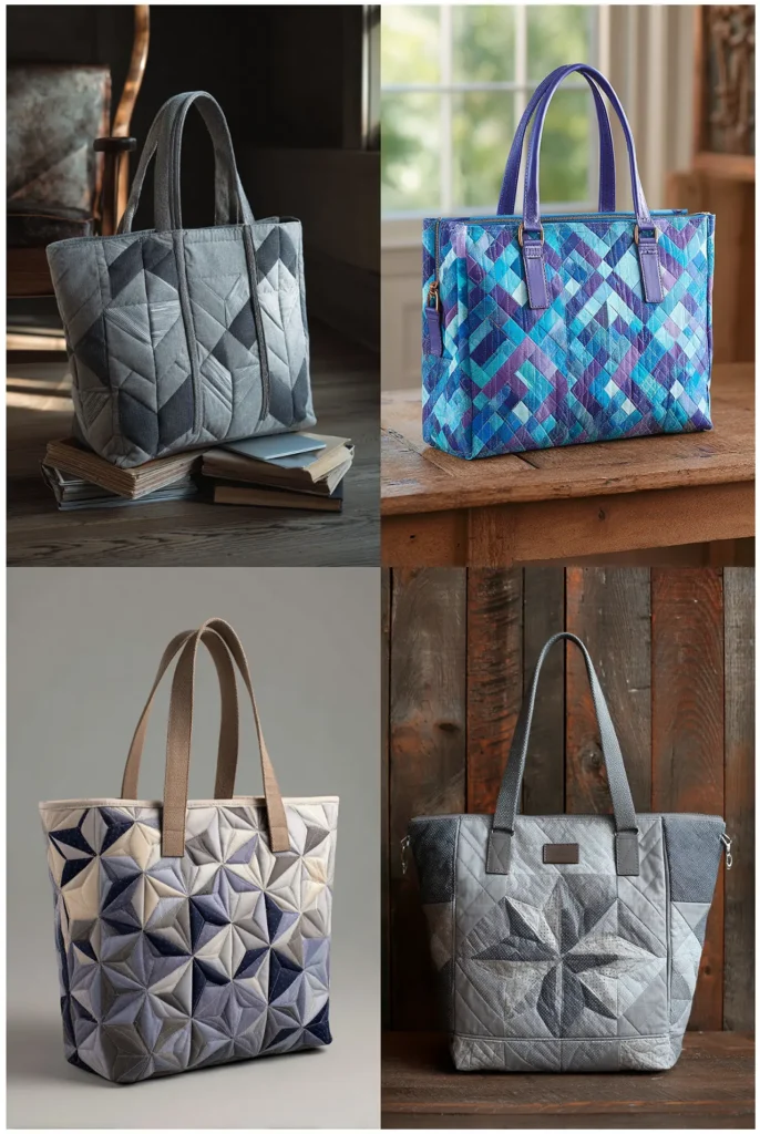 Protective Padded Laptop Bag with Geometric Stitching