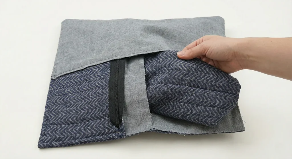 Protective Padded Laptop Bag with Geometric Stitching