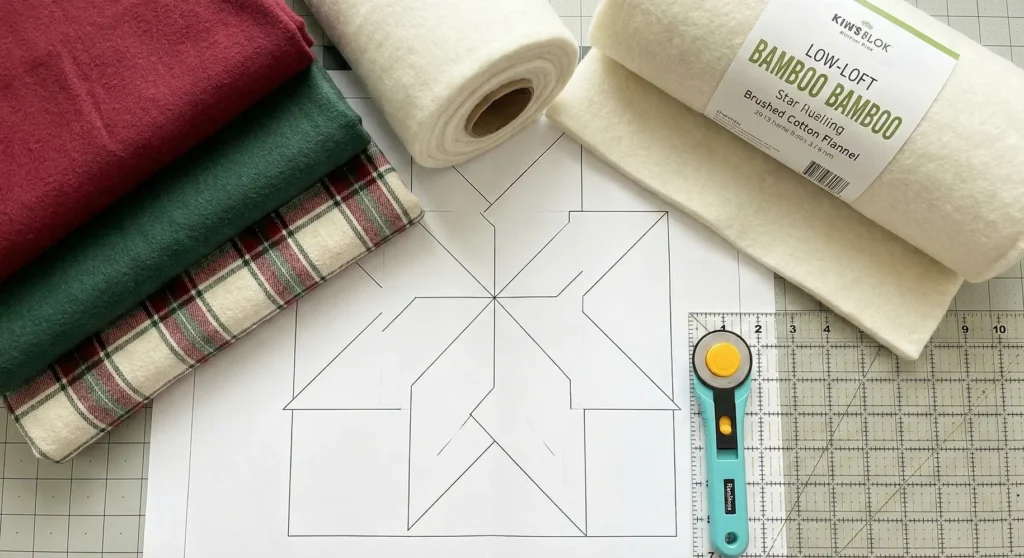 Quilted Star Throws for Layered Christmas Bedding