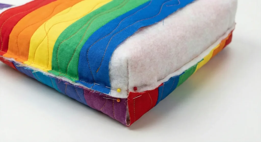 Rainbow Quilted Kids Tote Bag Pattern with Fun Prints