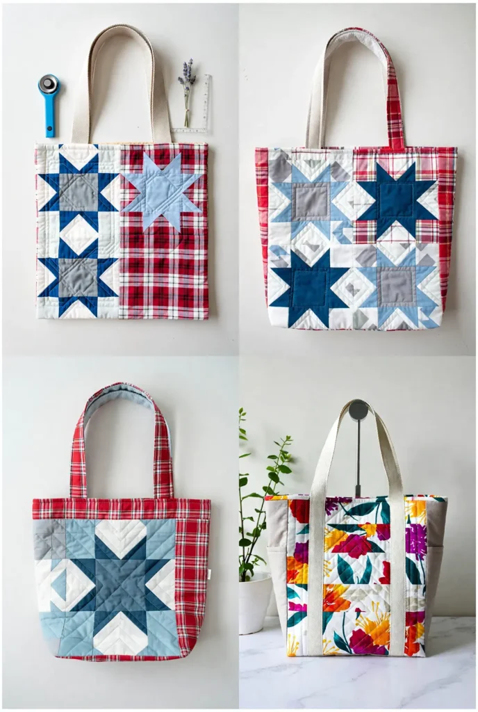 Reversible Quilted Tote Bag Pattern for Versatility