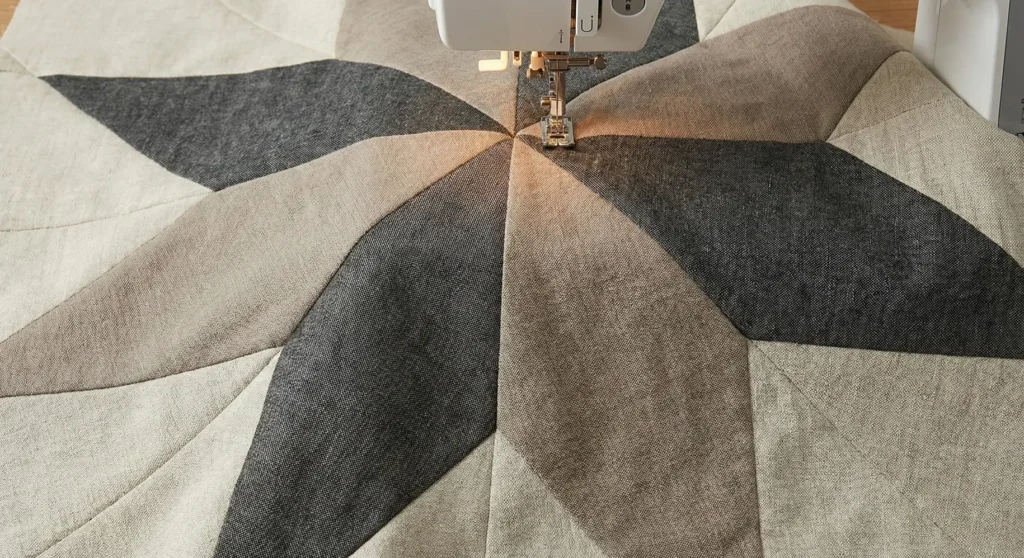 Rustic Farmhouse Star Quilt Designs with Warm Neutrals