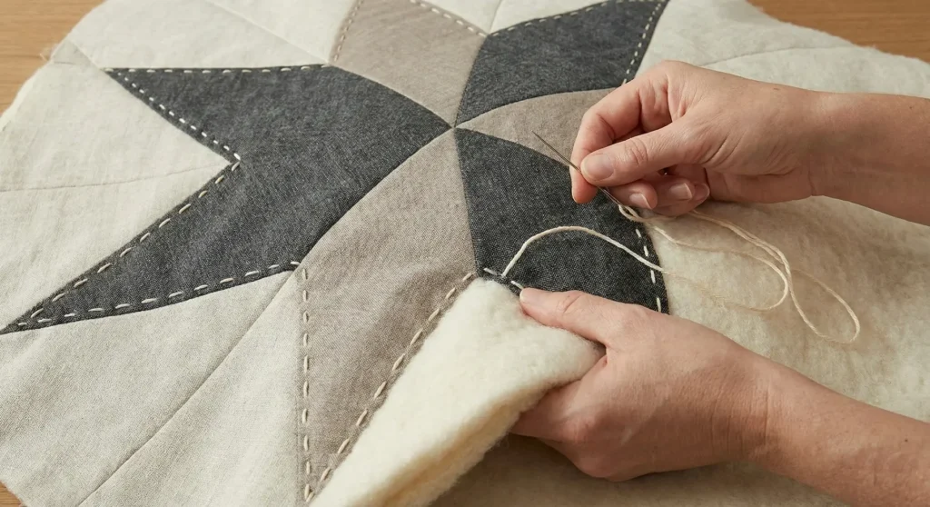 Rustic Farmhouse Star Quilt Designs with Warm Neutrals