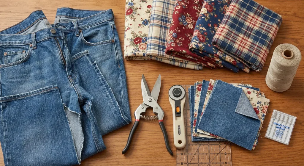 Rustic Rag Quilts with Frayed Edges