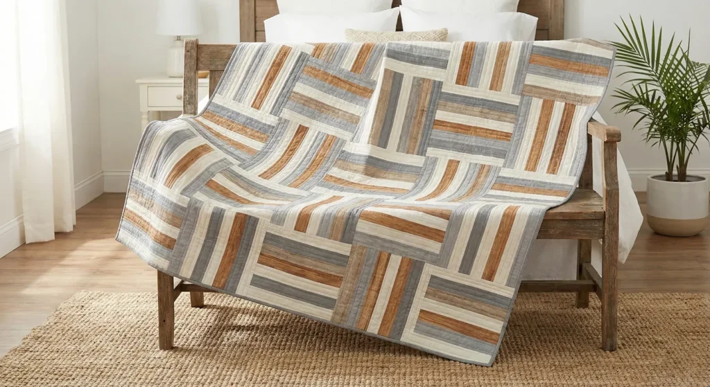 Simple Strip Quilts for an Effortless Modern Farmhouse Bedroom