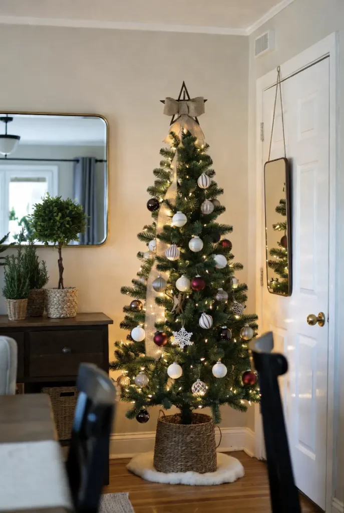 Slim or mini or Potted Christmas Tree Alternatives for Compact Corners