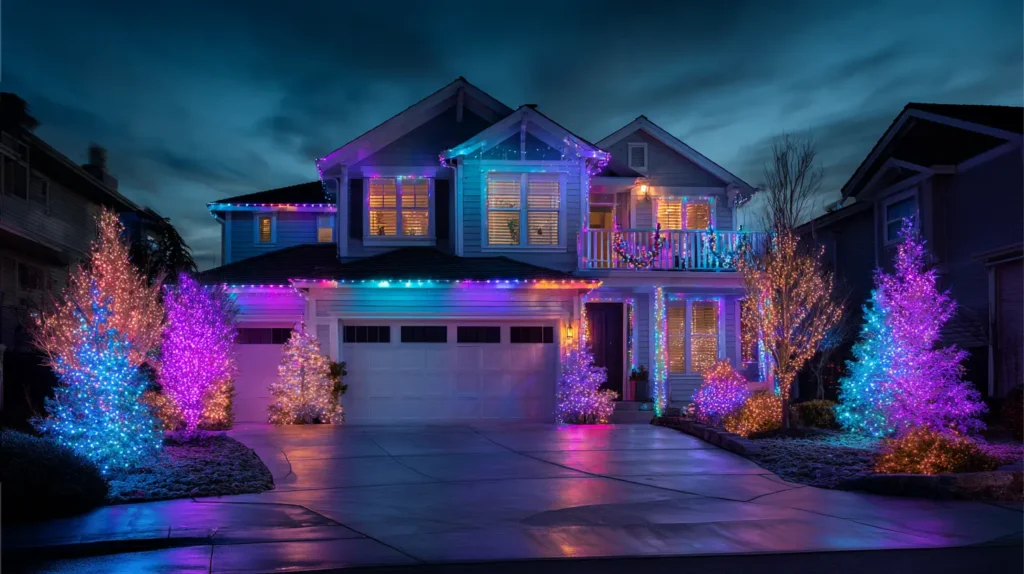 Smart Color-Changing LED Lights for Modern Christmas Displays