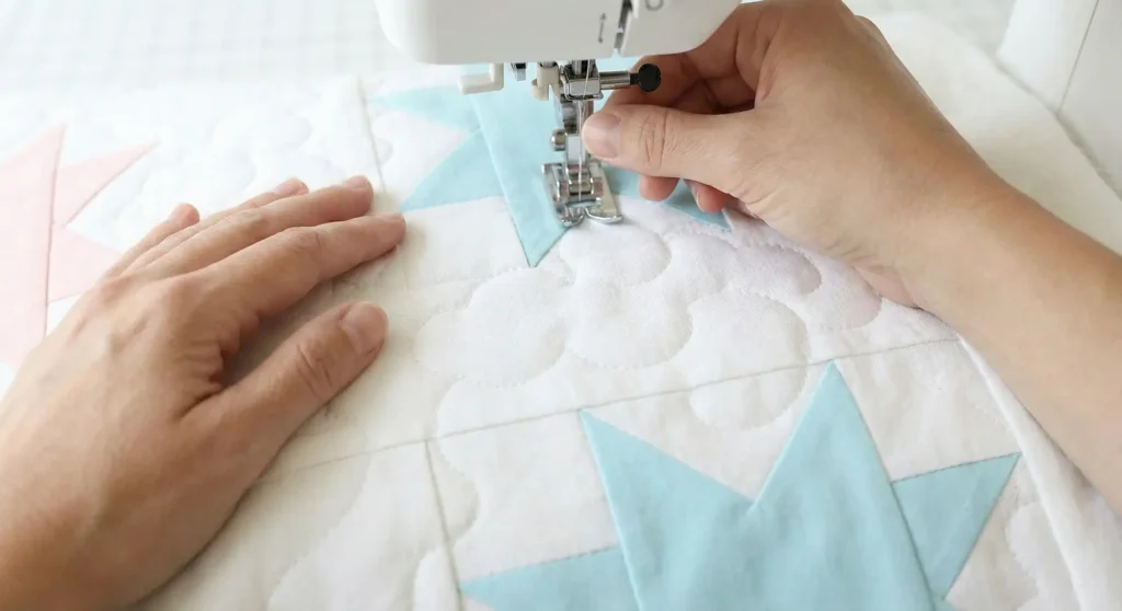 Soft Pastel Christmas Star Quilts for a Gentle Winter Look