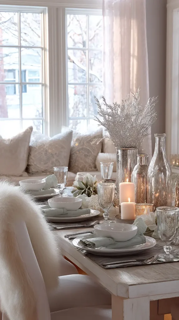 Soft Pastel or Monochromatic Christmas Themes for a Streamlined Look