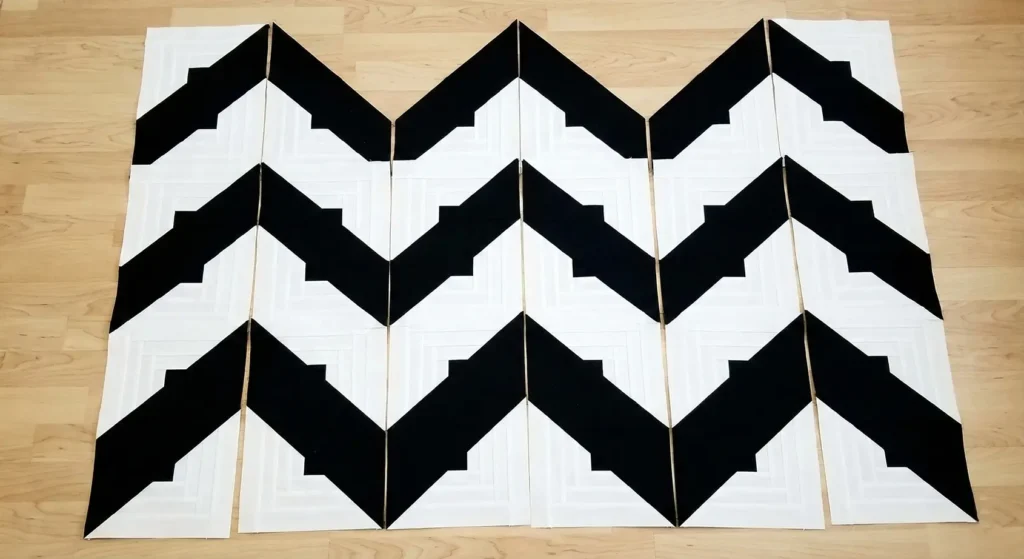 Sophisticated Black and White Log Cabin Quilt Designs with Modern Appeal