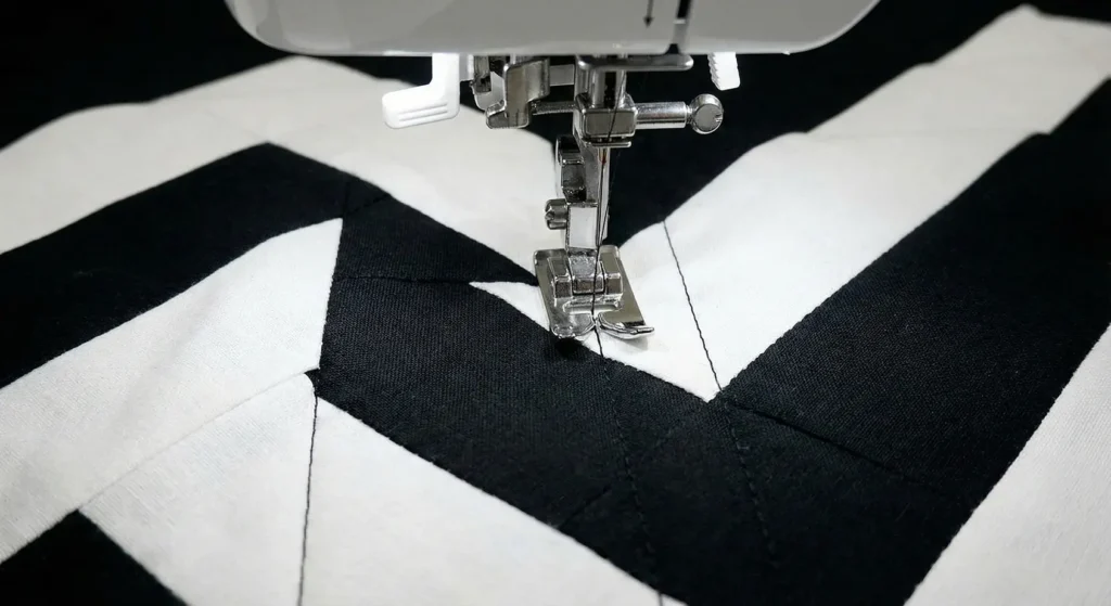 Sophisticated Black and White Log Cabin Quilt Designs with Modern Appeal