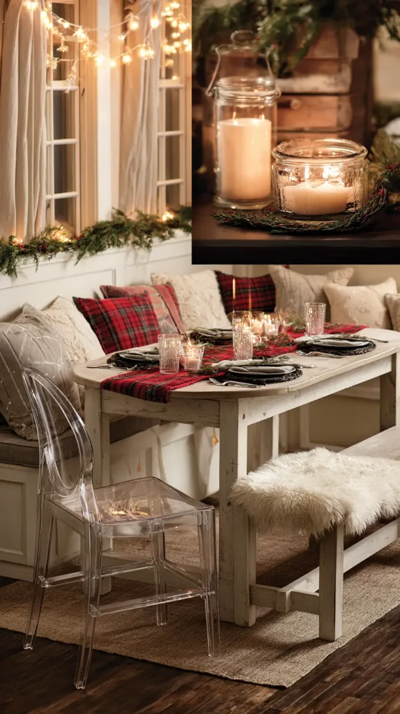 Space-Saving Furniture Drop-Leaf Tables, Benches, and Stackable Chairs