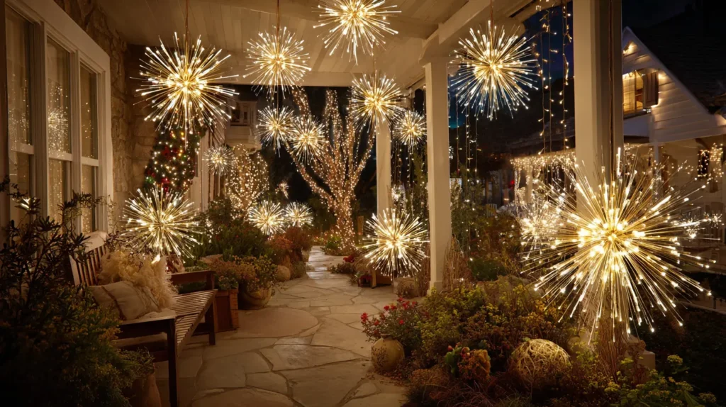 Starburst, Firework, and Sparkler-Style Outdoor Christmas Lights