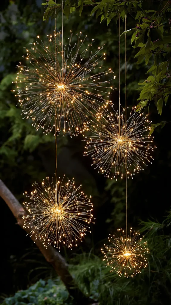 Starburst, Firework, and Sparkler-Style Outdoor Christmas Lights