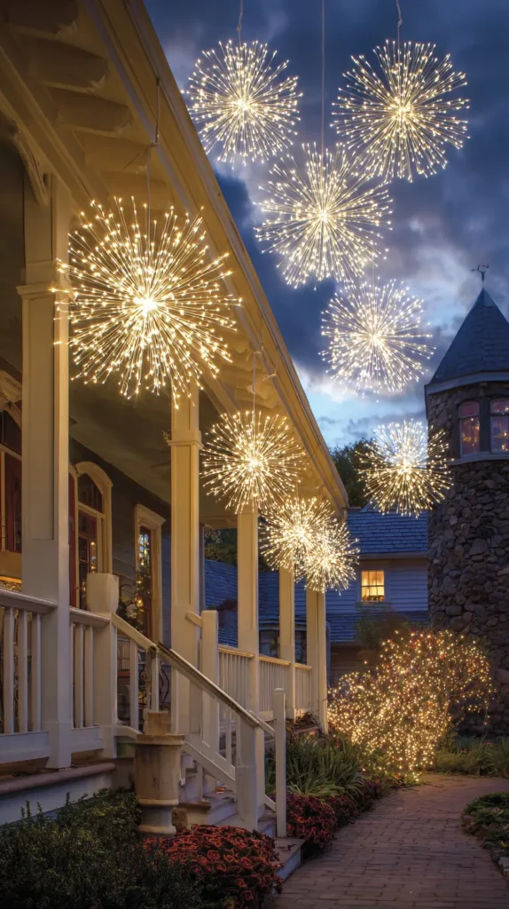 Starburst, Firework, and Sparkler-Style Outdoor Christmas Lights