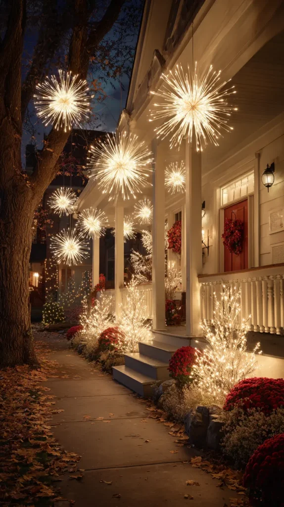 Starburst, Firework, and Sparkler-Style Outdoor Christmas Lights