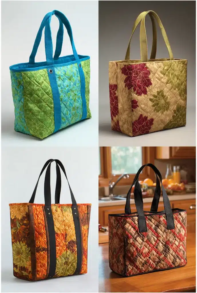 Structured Box Bottom Grocery Shopper Bag