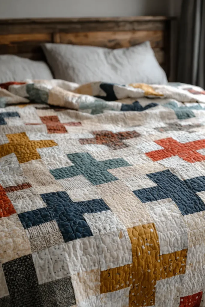 Swiss Cross or Plus Sign Farmhouse Quilts