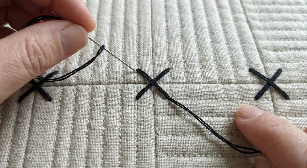 Textured Farmhouse Quilts with Channel and Cross Stitching