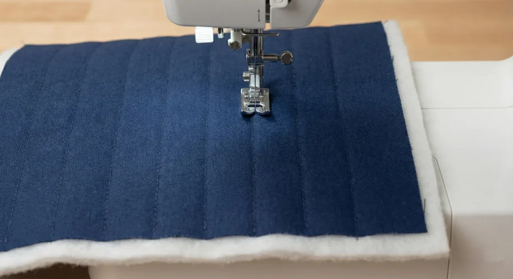 Vertical Quilted Library Bag for Books and Tablets