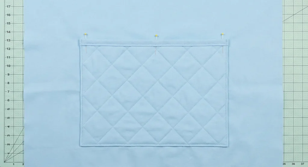 Vertical Quilted Library Bag for Books and Tablets