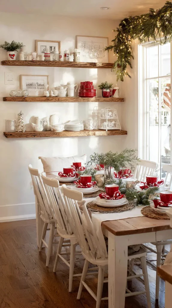 Wall-Mounted Shelves and Decor to Display Holiday Collections and Save Space