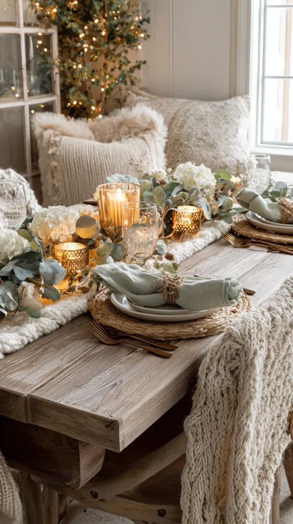 Warm Neutral Christmas Color Palettes for Small Dining Rooms