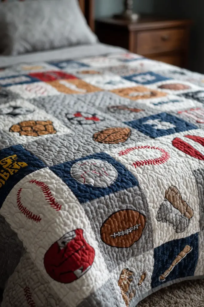 All-Star Sports Theme Quilt Patterns for Little Athletes