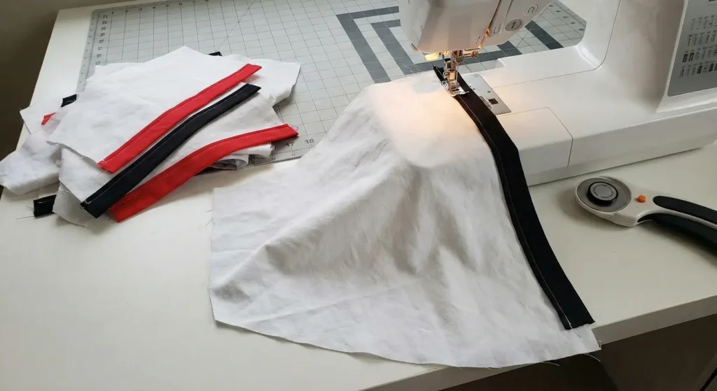 Artistic Abstract Red, Black, and White Quilt Designs