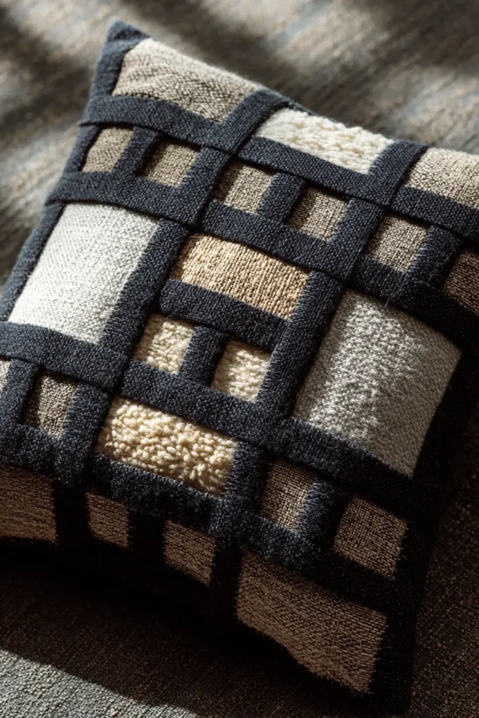 Artistic Shonai and Patchwork Pillow Covers for Calm Living Spaces