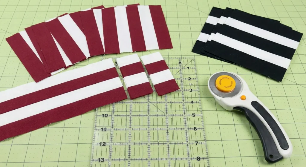 Basket Weave Red and Black Quilt for Dining Table Cover