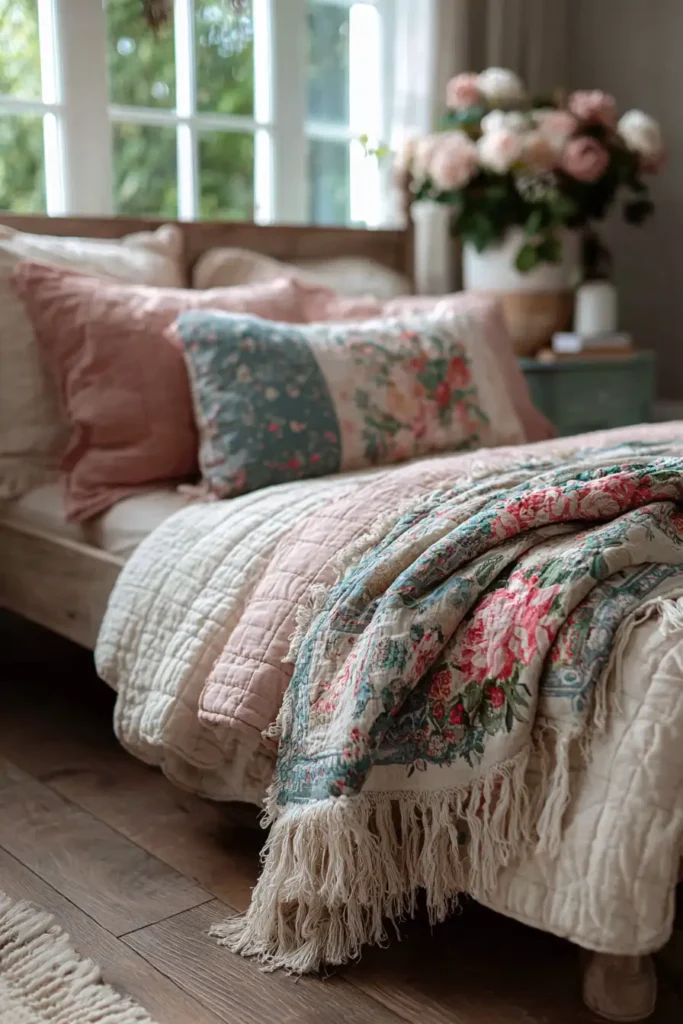 Bohemian Fringe Quilt Ideas for Cozy Girls' Bed Runners