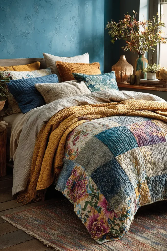 Boho Chic Patchwork Bed Covers for Stylish Teen Rooms