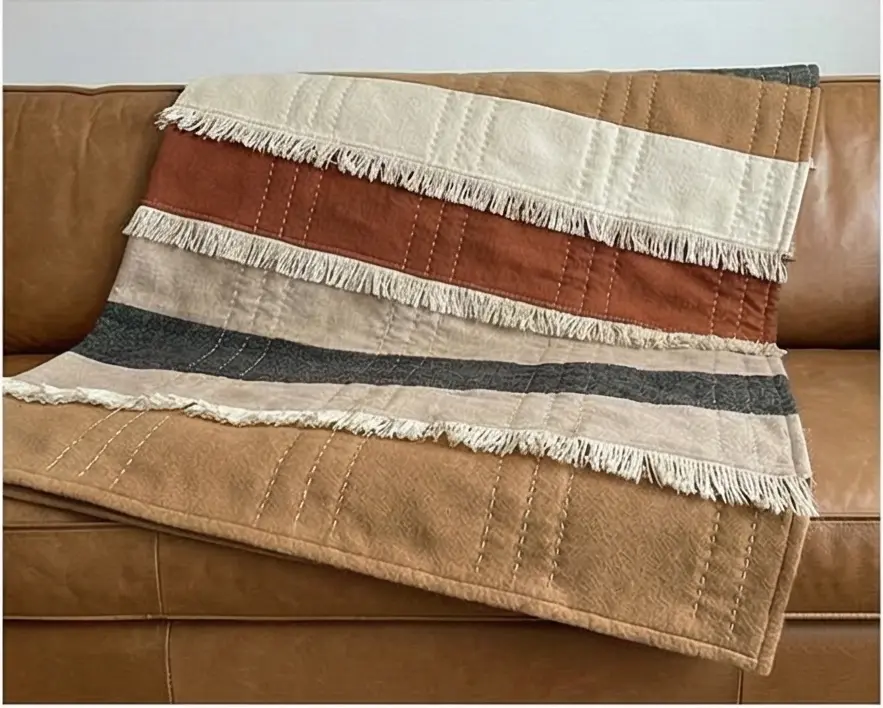Boho Fringe Wool Quilts for Stylish Winter Layering