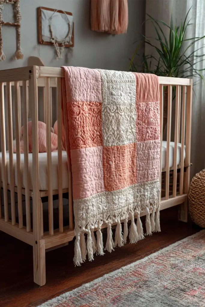 Boho Fringe and Tassel Baby Quilts for Stylish Nurseries