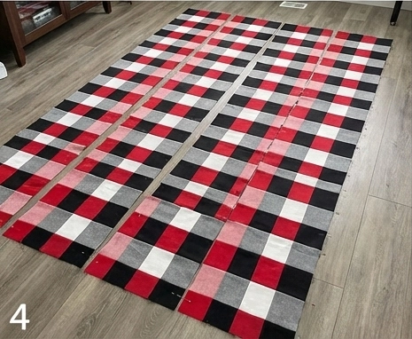 Bold Buffalo Check Quilt Throw for Sofa in Living Cum Dining Room