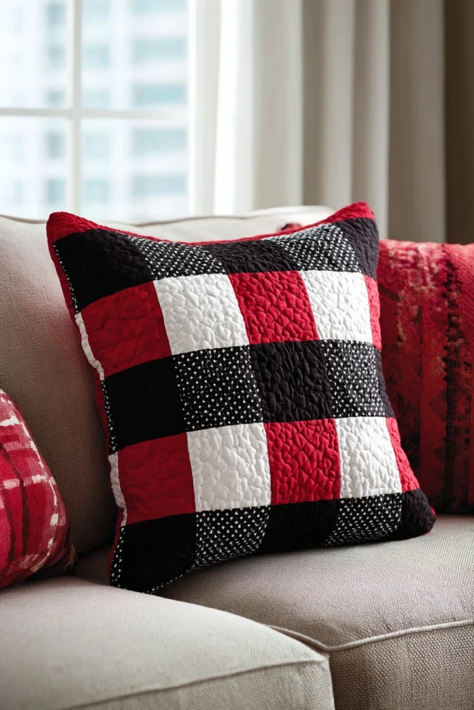 Buffalo Check Red, Black, and White Quilts for Cozy Yet Stylish Spaces