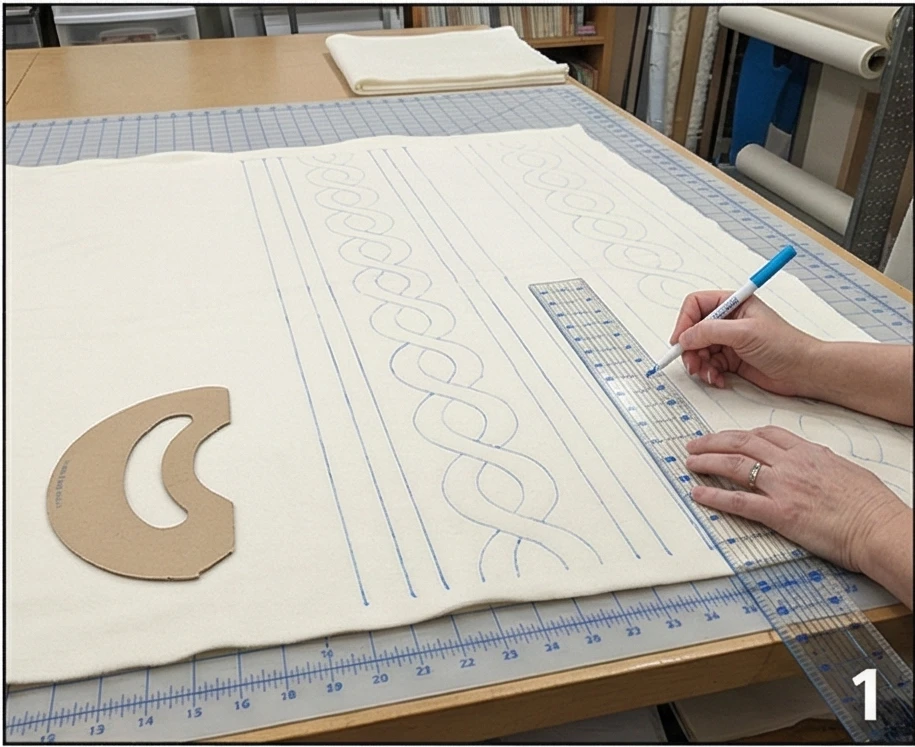 Chunky Knit-Look Quilts Using Textured Wool Batting