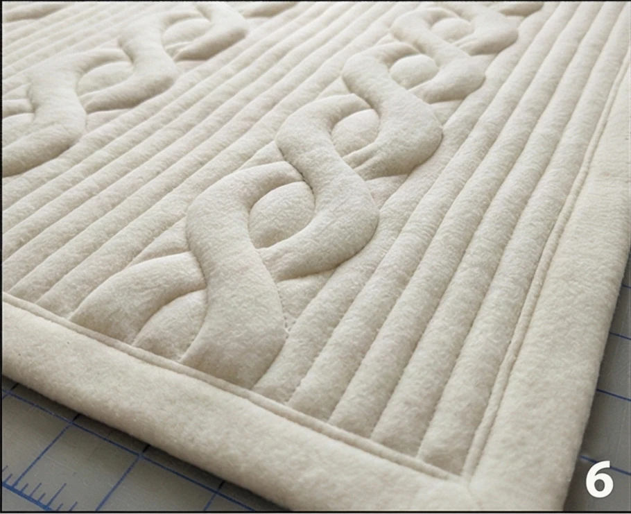 Chunky Knit-Look Quilts Using Textured Wool Batting