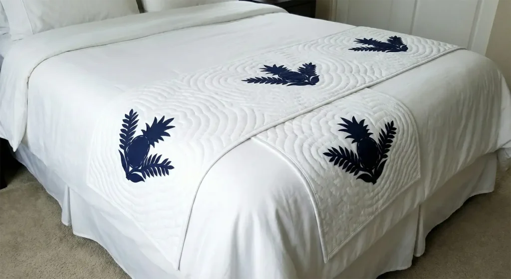 Classic Pineapple Hawaiian Quilt Patterns for Bed Covers and Runners