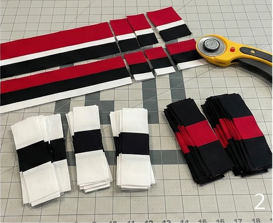 Classic Red, Black, and White Patchwork Quilts for Living Cum Dining Rooms