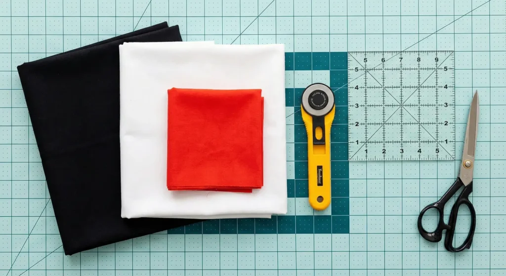 Contemporary Herringbone Quilt Patterns in Red, Black, and White