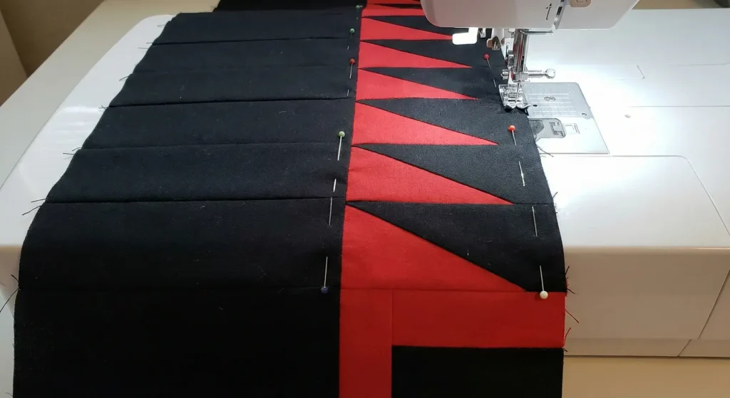 Contemporary Herringbone Quilt Patterns in Red, Black, and White