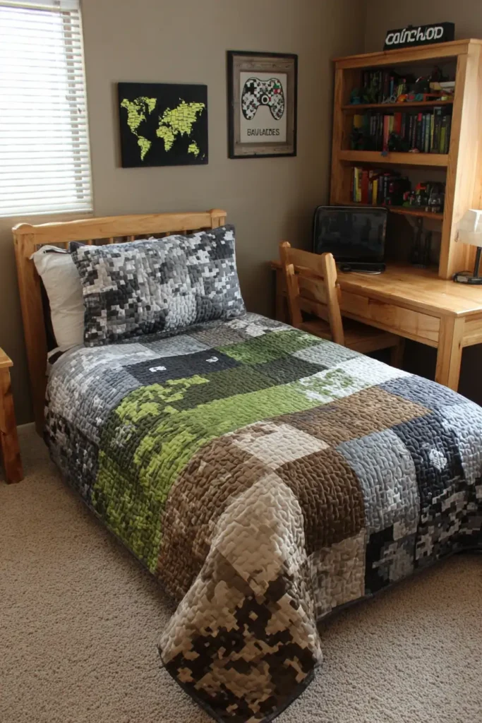 Cool Camouflage Patchwork Quilt Ideas for Hideout Forts