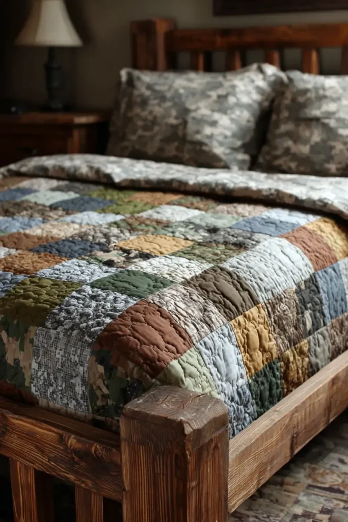 Cool Camouflage Patchwork Quilt Ideas for Hideout Forts