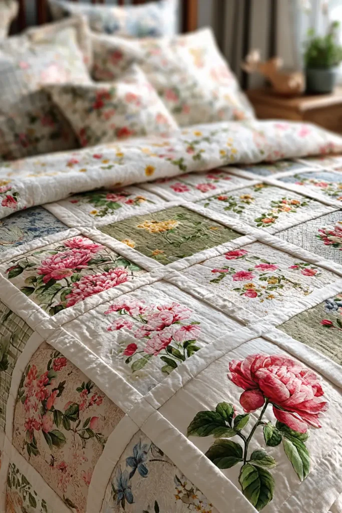 Cozy Floral Quilt Patterns for Girls' Comfortable Bedrooms