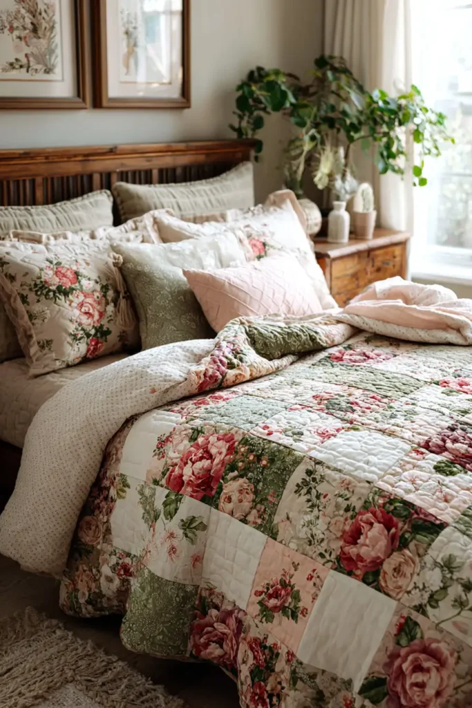 Cozy Floral Quilt Patterns for Girls' Comfortable Bedrooms