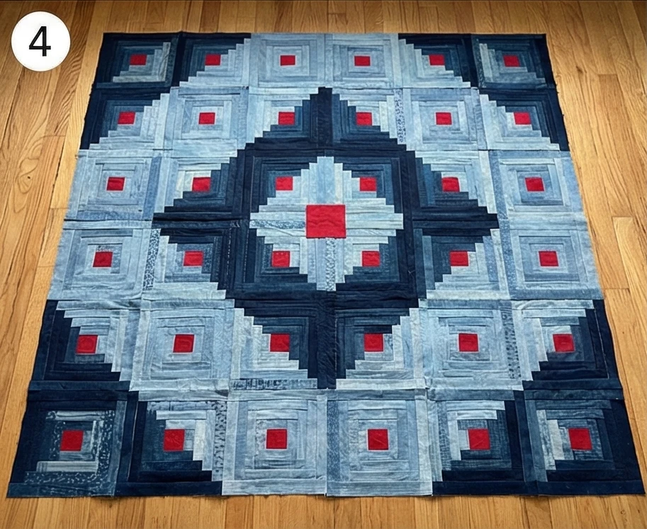 Cozy Indigo Boro Patchwork Sofa Throws