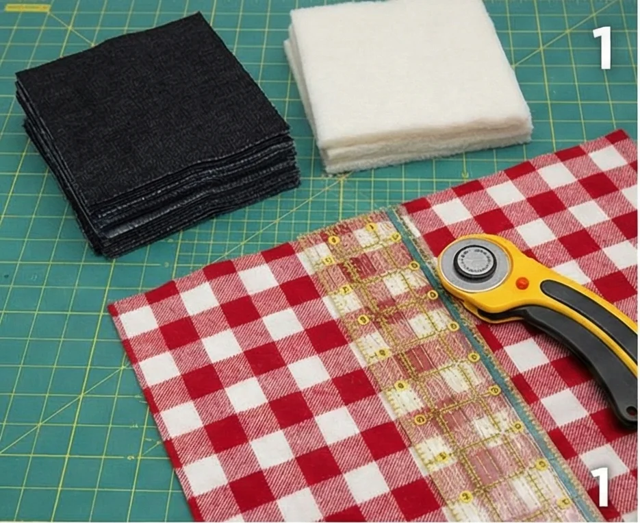 Cozy Red, Black, and White Quilted Floor Throws and Area Quilts