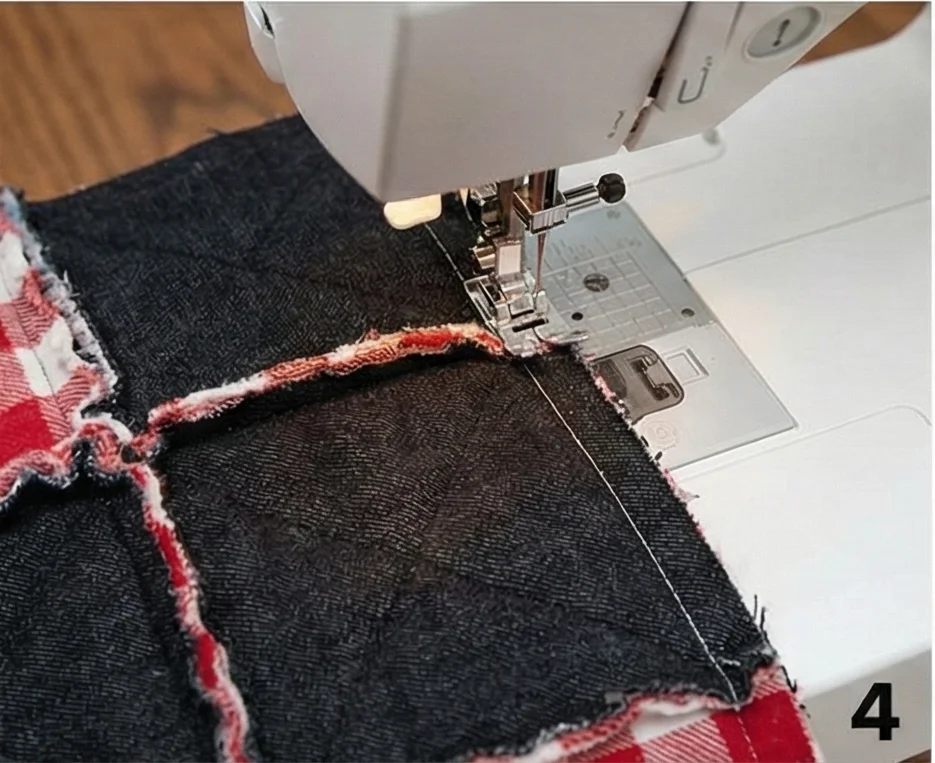 Cozy Red, Black, and White Quilted Floor Throws and Area Quilts